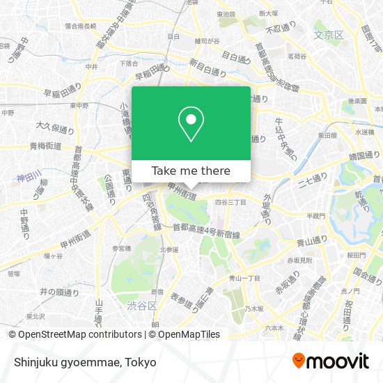 Shinjuku gyoemmae map