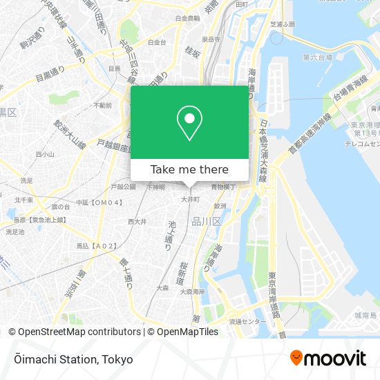 Ōimachi Station map