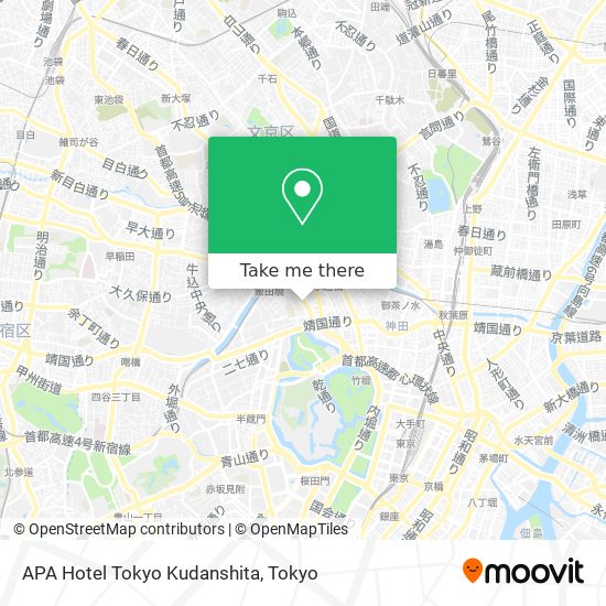 APA Hotel Tokyo Kudanshita map