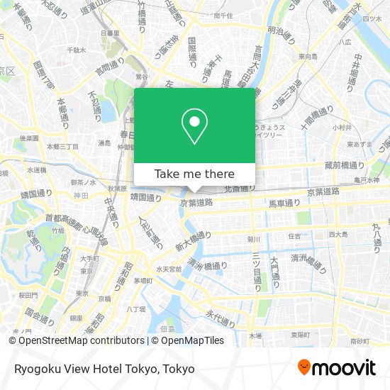 Ryogoku View Hotel Tokyo map