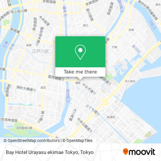 Bay Hotel Urayasu ekimae Tokyo map