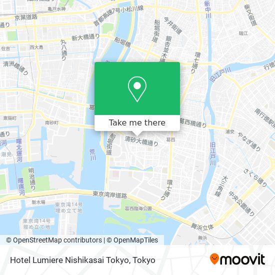 Hotel Lumiere Nishikasai Tokyo map