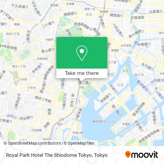 Royal Park Hotel The Shiodome Tokyo map