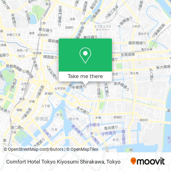 Comfort Hotel Tokyo Kiyosumi Shirakawa map