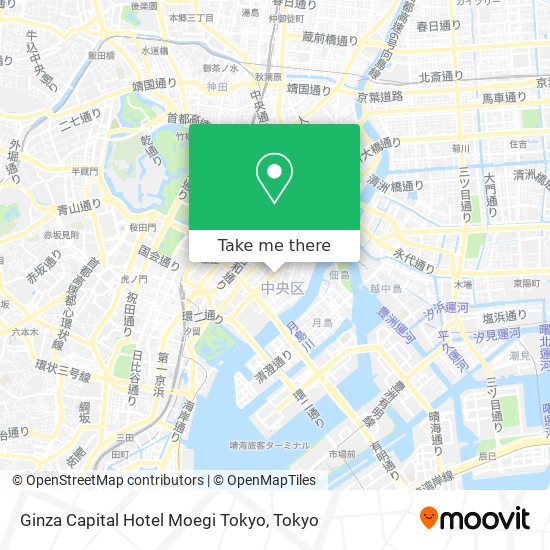 Ginza Capital Hotel Moegi Tokyo map