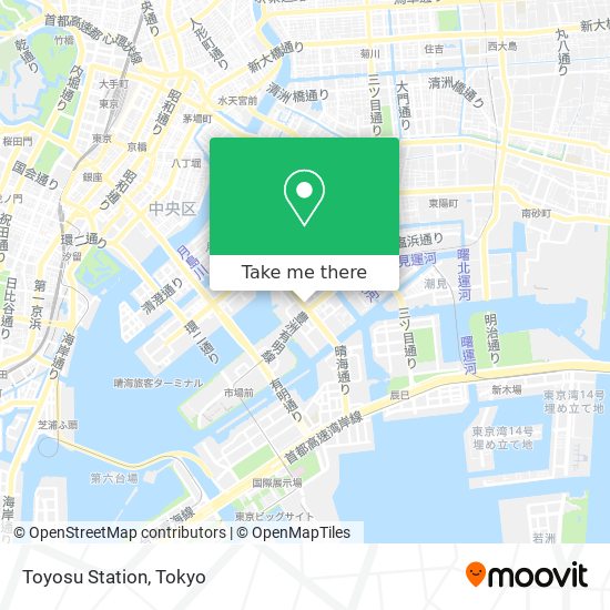 Toyosu Station map