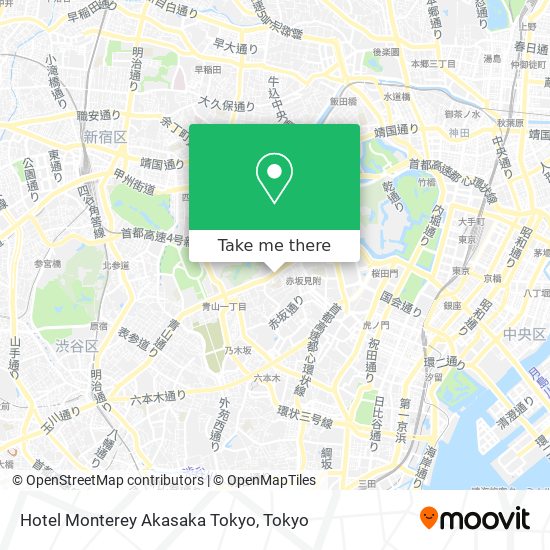 Hotel Monterey Akasaka Tokyo map