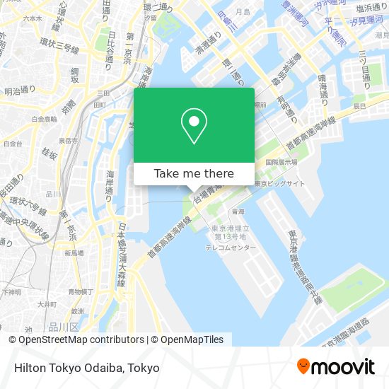 Hilton Tokyo Odaiba map