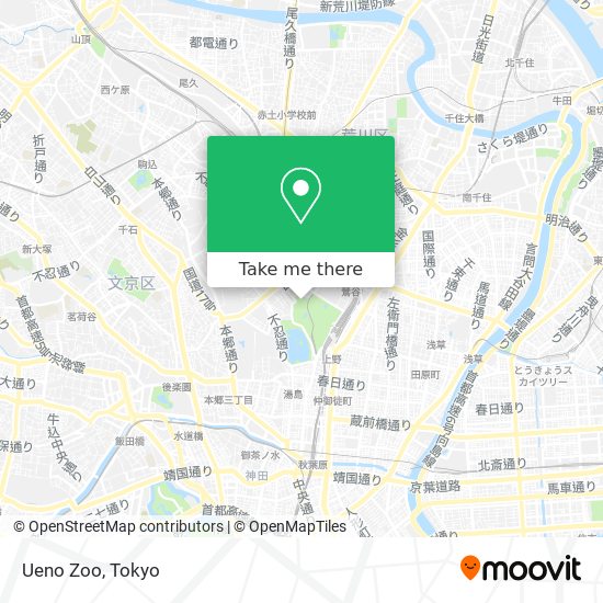 Ueno Zoo map