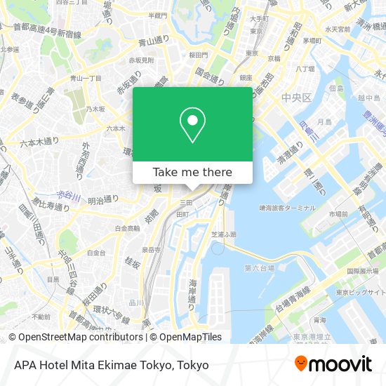 APA Hotel Mita Ekimae Tokyo map