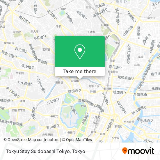 Tokyu Stay Suidobashi Tokyo map