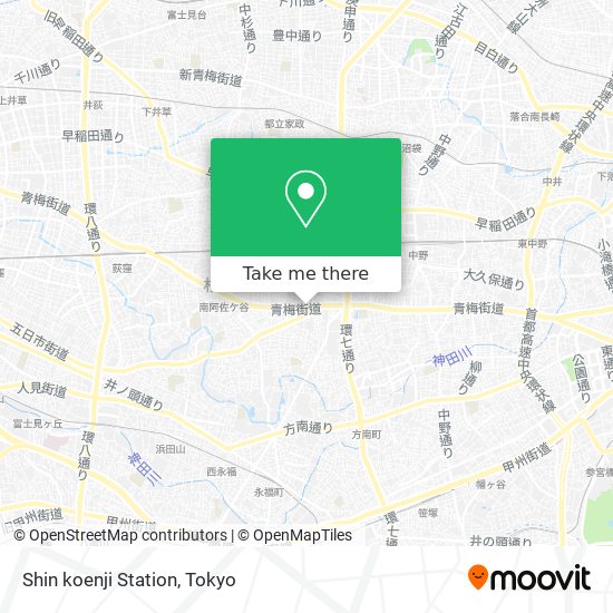 Shin koenji Station map