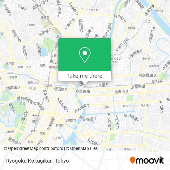Ryōgoku Kokugikan map