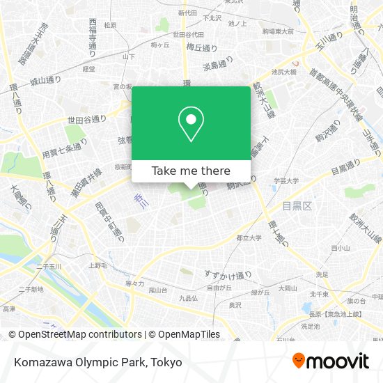 Komazawa Olympic Park map