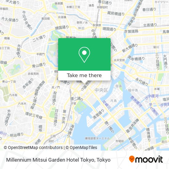 Millennium Mitsui Garden Hotel Tokyo map