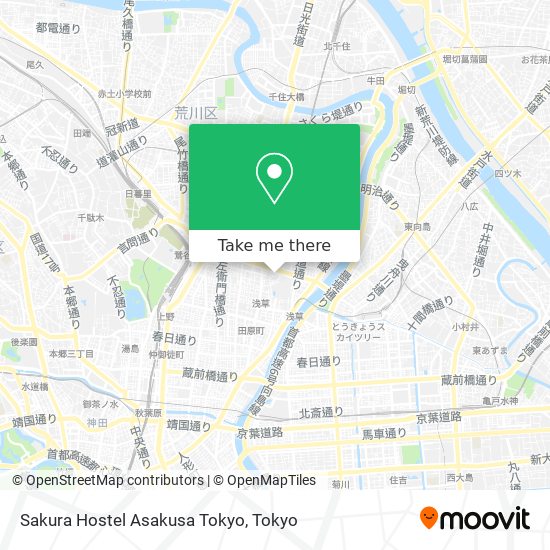 Sakura Hostel Asakusa Tokyo map