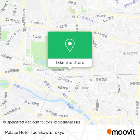 Palace Hotel Tachikawa map