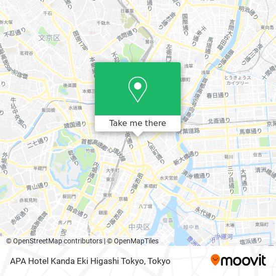 APA Hotel Kanda Eki Higashi Tokyo map