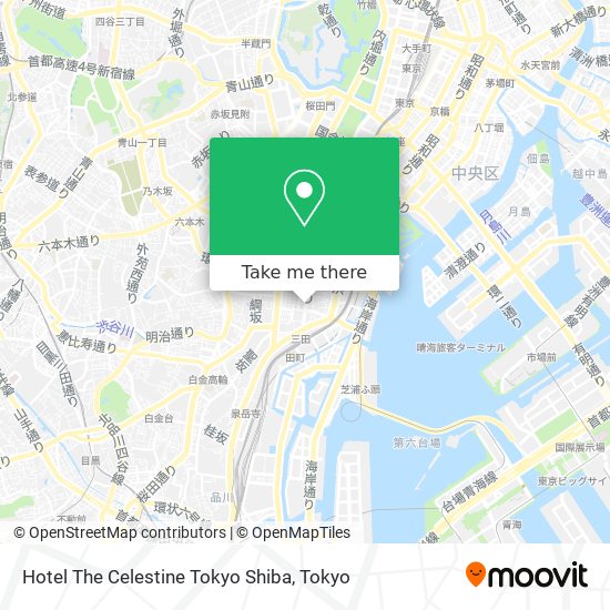 Hotel The Celestine Tokyo Shiba map
