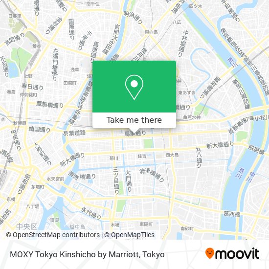 MOXY Tokyo Kinshicho by Marriott map
