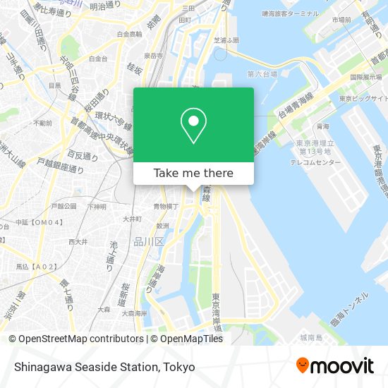 Shinagawa Seaside Station map