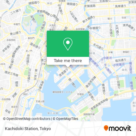 Kachidoki Station map