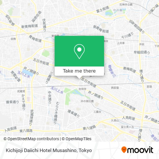 Kichijoji Daiichi Hotel Musashino map