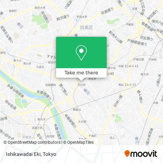 Ishikawadai Eki map