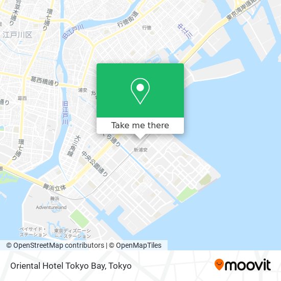 Oriental Hotel Tokyo Bay map
