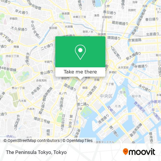 The Peninsula Tokyo map