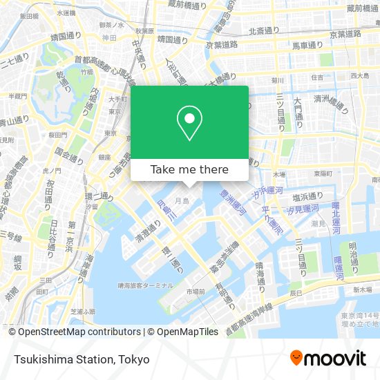 Tsukishima Station map