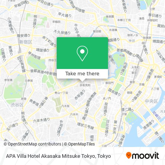 APA Villa Hotel Akasaka Mitsuke Tokyo map