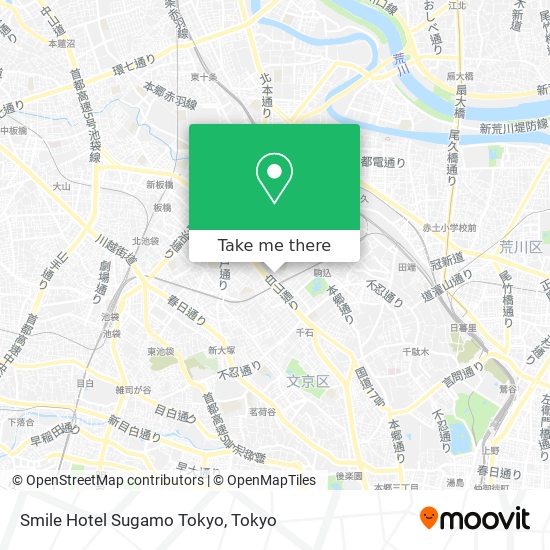Smile Hotel Sugamo Tokyo map