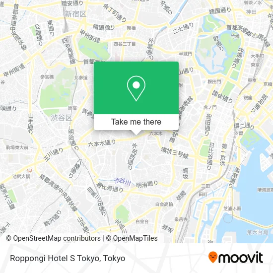 Roppongi Hotel S Tokyo map