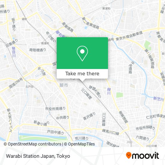 Warabi Station Japan map