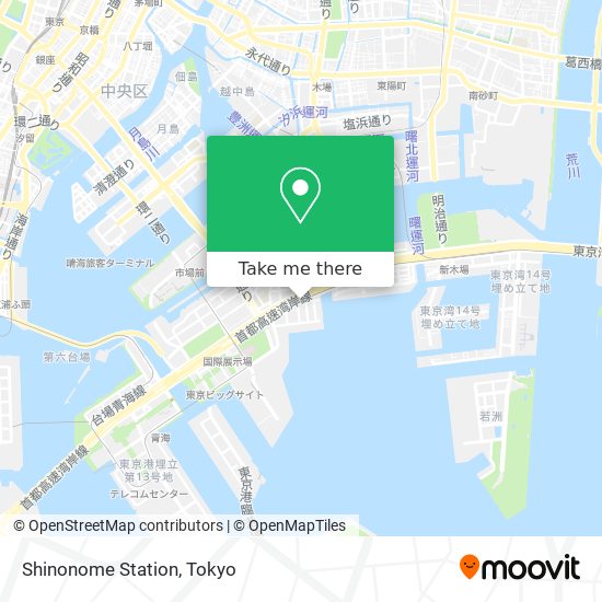 Shinonome Station map