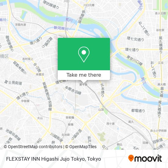 FLEXSTAY INN Higashi Jujo Tokyo map