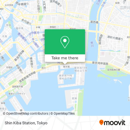 Shin Kiba Station map