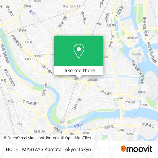 HOTEL MYSTAYS Kamata Tokyo map