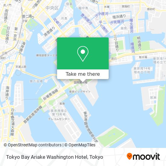 Tokyo Bay Ariake Washington Hotel map