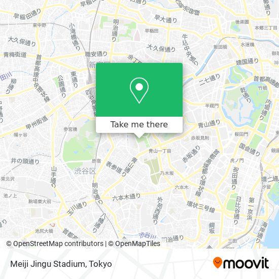 Meiji Jingu Stadium map