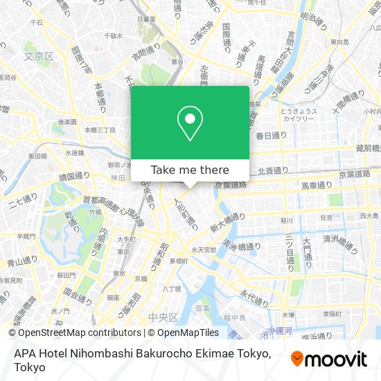 APA Hotel Nihombashi Bakurocho Ekimae Tokyo map