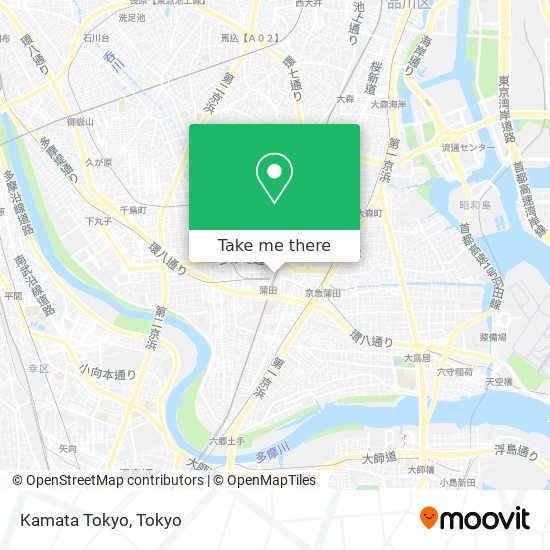 Kamata Tokyo map