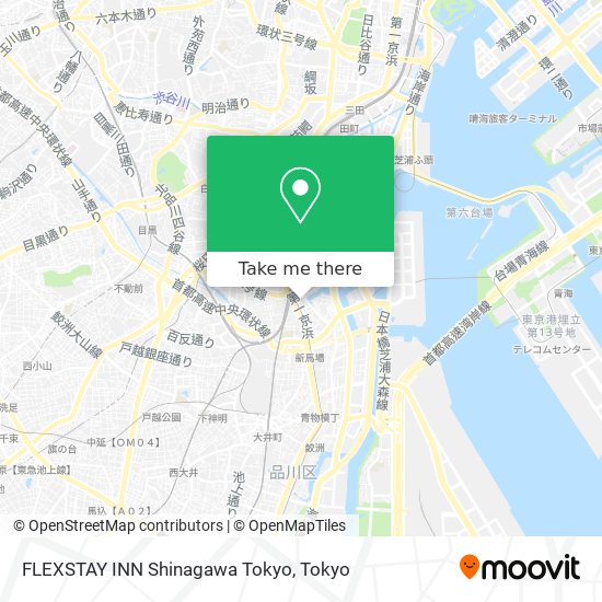 FLEXSTAY INN Shinagawa Tokyo map