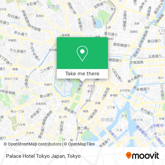Palace Hotel Tokyo Japan map