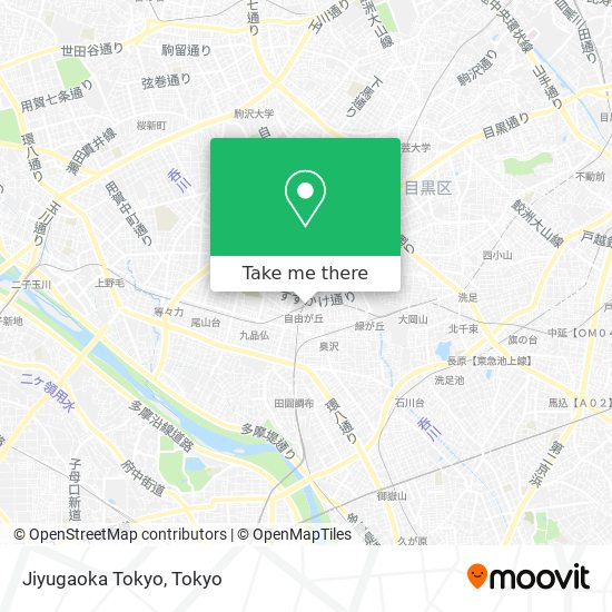 Jiyugaoka Tokyo map