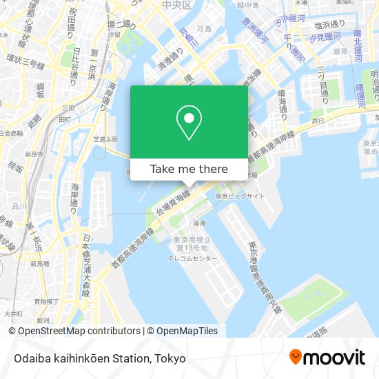 Odaiba kaihinkōen Station map