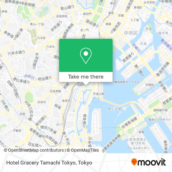 Hotel Gracery Tamachi Tokyo map
