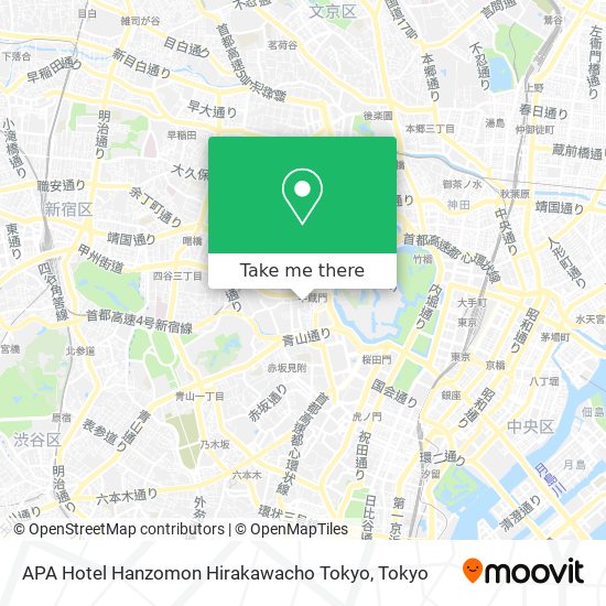 APA Hotel Hanzomon Hirakawacho Tokyo map