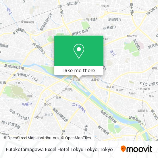 Futakotamagawa Excel Hotel Tokyu Tokyo map